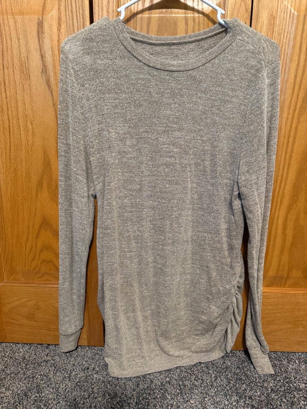 SHEIN Light Heather Gray Long Sleeve Top